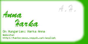 anna harka business card